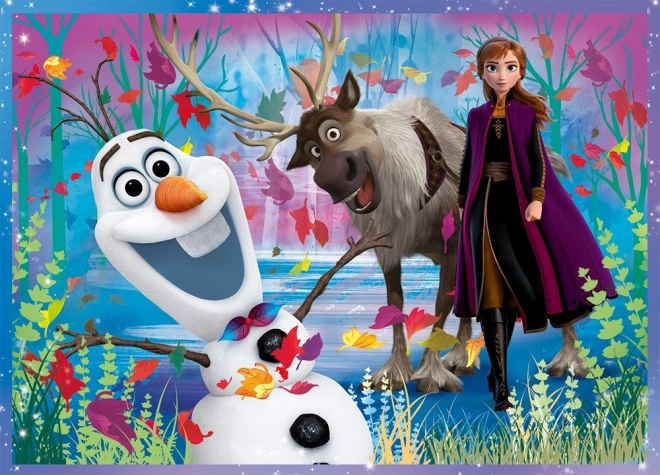Puzzle 4u1 Ledeno kraljevstvo II/Frozen II u kutiji 28x28x6 cm