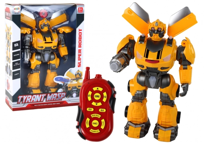 Veliki daljinski upravljani robot R/C žuta zvučna svjetla