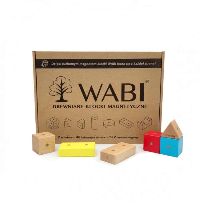 Drvene magnetičke kocke WABI 40 komada