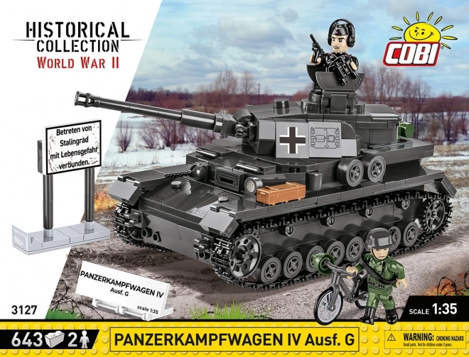 COBI 3127 Drugi svjetski rat Njemački tenk Panzerkampfwagen IV Ausf. G 1:35