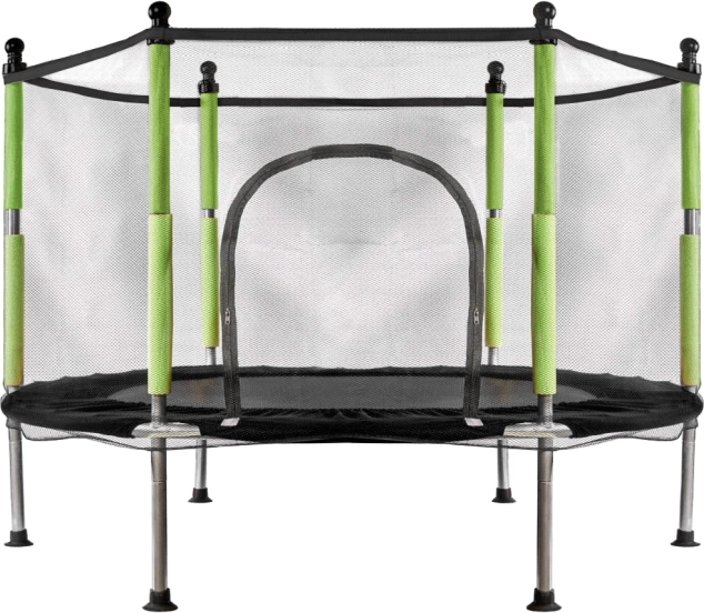 vrtna trampolina za djecu sa mrežom zelena 140 cm