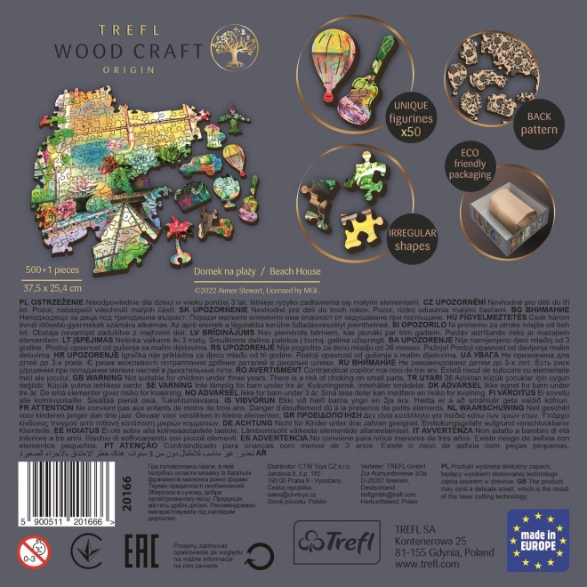 Složiva slagalica TREFL Wood Craft Origin Plažni kućica 501 komad