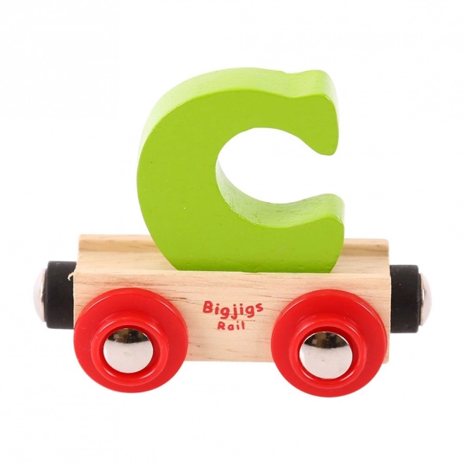 Bigjigs Rail Vagonek drvene željezničke pruge - Slovo C