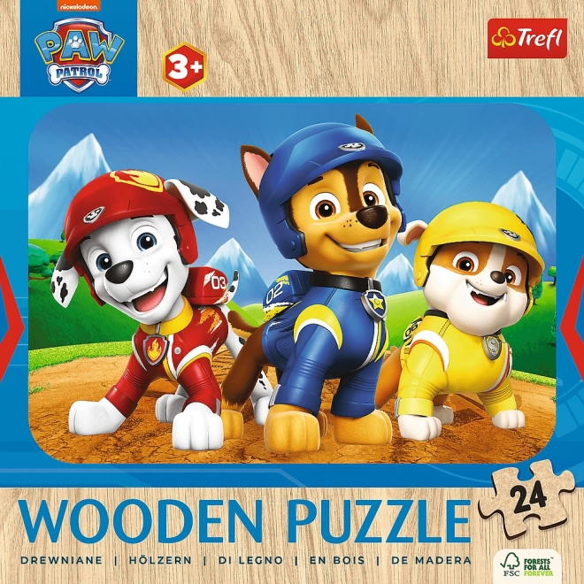 Puzzle 24 drvenih dijelova Psići u ophodnji