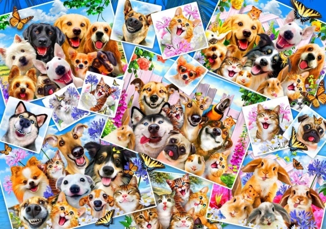 Puzzle Kolaž životinjskih selfija 1000 dijelova