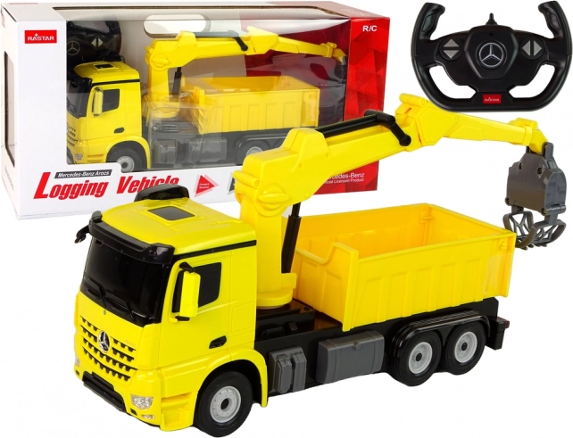 RC kamion s hvataljkom MERCEDES-BENZ Arocs Rastar – žuti