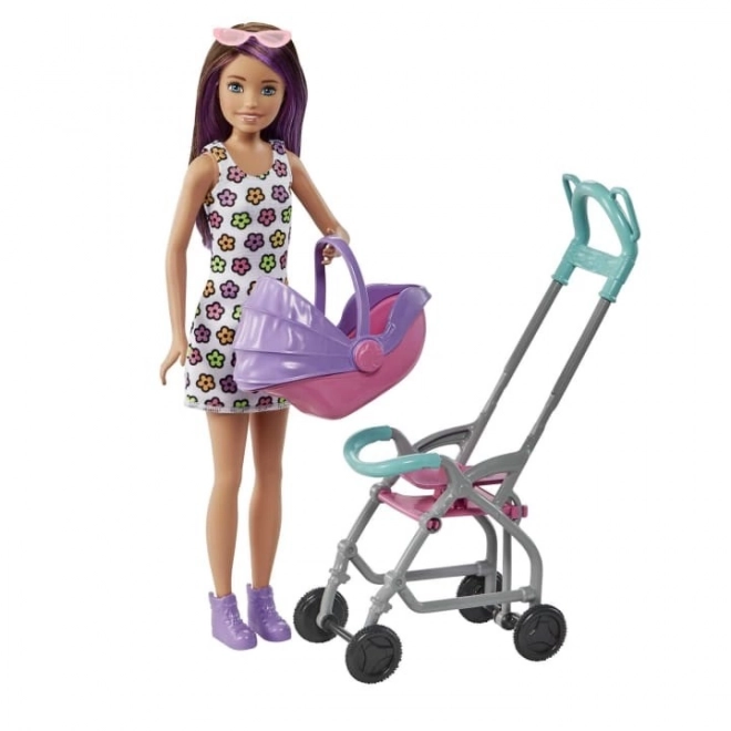 Lutka Barbie Dadilja Skipper Kolica + set za bebu