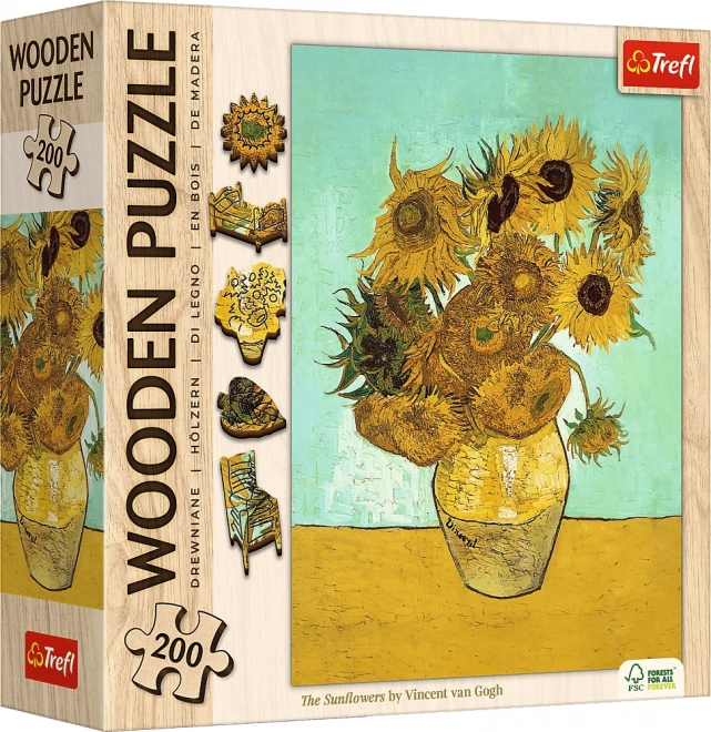 TrefL drvene puzzle Vincent van Gogh - Suncokreti