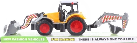 Plastični građevinski traktor s utovarivačem i bagerom