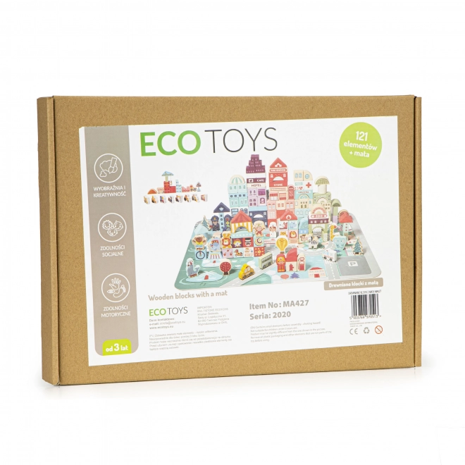 ECOTOYS Drvene kocke Grad
