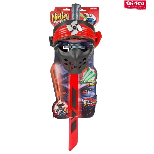 Ninja set mač + maska + strelice sa zvukom i svjetlom