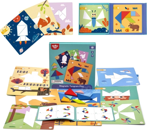 Magnetična tangram slagalica za djecu 18 dijelova TOOKY TOY