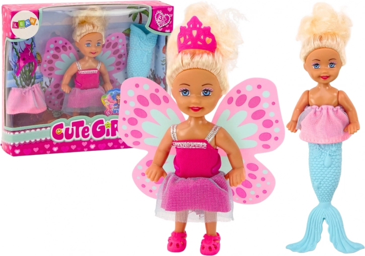 Mini lutkica 2 u 1 morska sirena Fairy Tail Wings