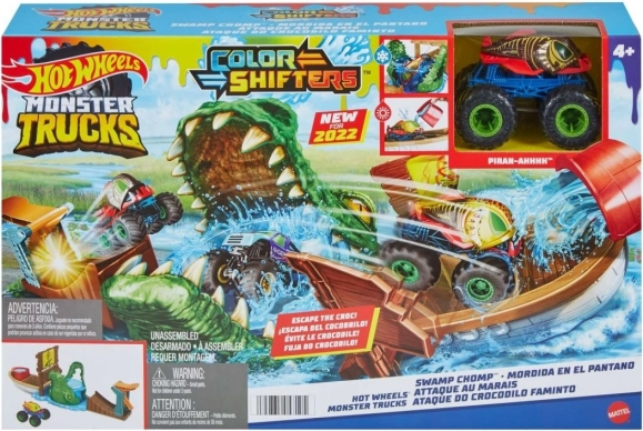 HOT WHEELS MONSTER TRUCKS Color Shifters – krokodilske čeljusti igraći set