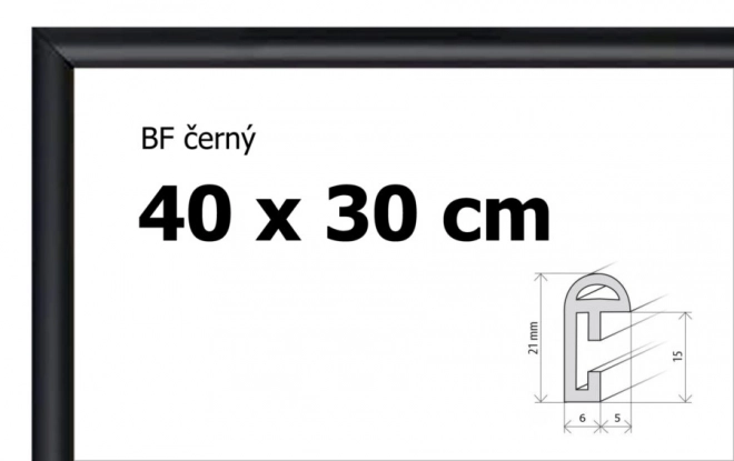 Plastični okvir 40x30 cm crni