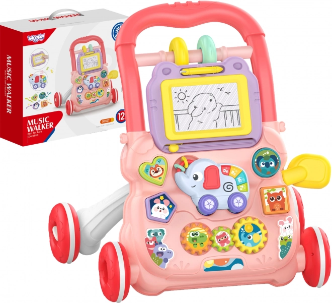 Interaktivno hodalica Woopie Baby s glazbom i pločom za brisanje