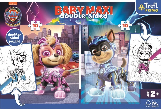 Puzzle MAXI obostrani 2x10 komada Herojski psi Patrolne šape/Paw Patrol u kutiji 40x27x6cm 24m+