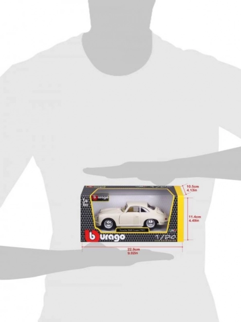 Bburago 1:24 Porsche 356B Coupe (1961) Bjelokost