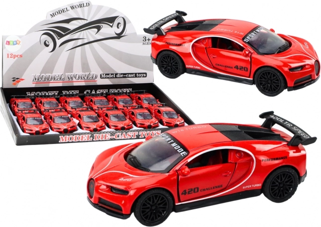 Crveni sportski automobil 1:32 s pogonom na trenje