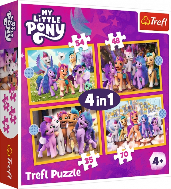 TREFL Puzzle My Little Pony: Upoznajte ponije 4u1 (35,48,54,70 dijelova)