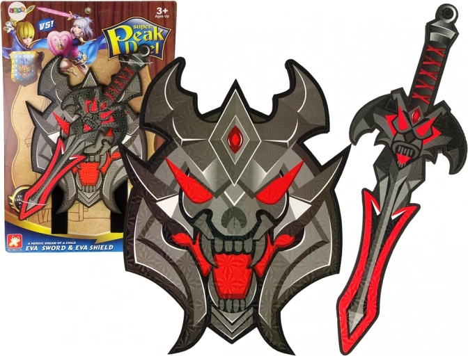 Set mača Black Warrior Shield s EVA pjenastim materijalom