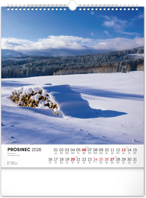 Zidni kalendar Šumava 2026
