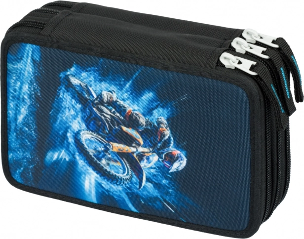 Školski trokatni pernica s motocross motivom Baagl