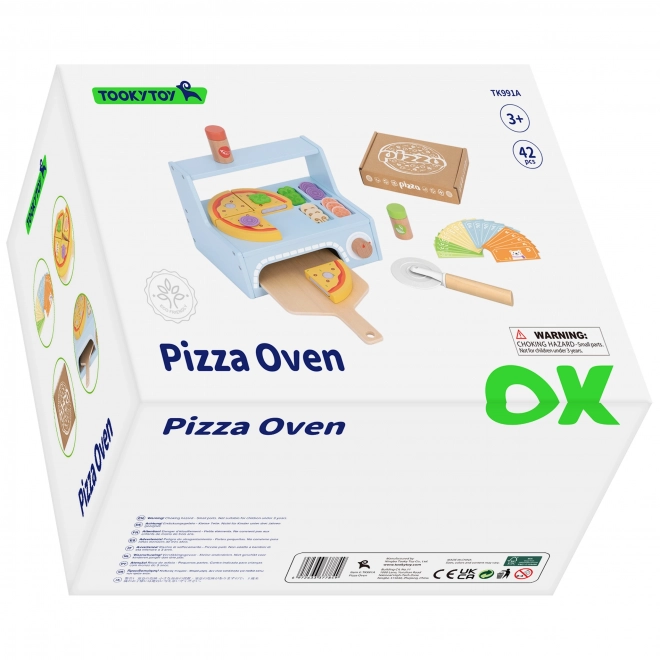 Tooky Toy drveni set za pizzu s dodacima