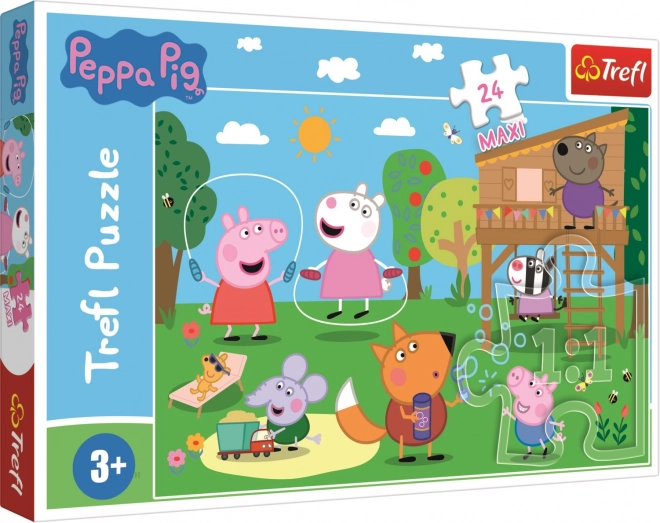 Puzzle Trefl Prasica Peppa 24 Maxi Zabava na livadi
