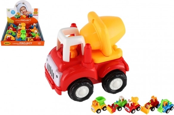 Plastični građevinski auto 10–12 cm na inercijski pogon, mješavina vrsta