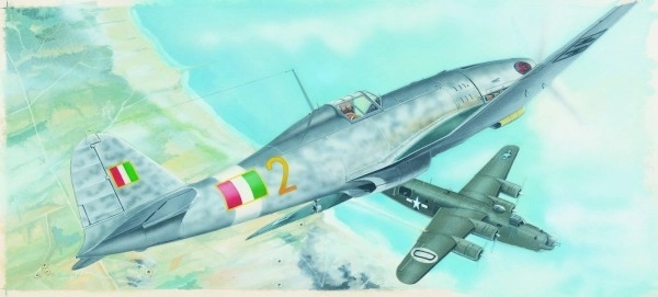 Model Fiat G.55 18,9x23,4 cm u kutiji 31x13,5x3,5 cm