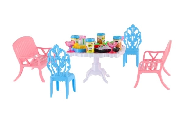 Namještaj za lutke plastika 4 boje u blisteru 14x11x16cm