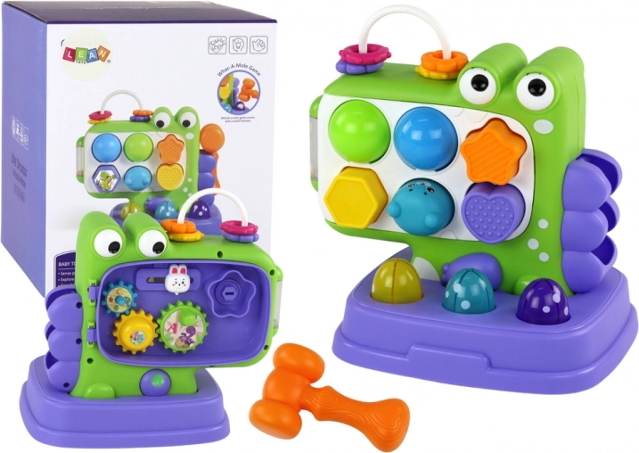 Dinosaur Edukativni panel Whac-A-Mole Sorter Game za djecu Ljubičasti