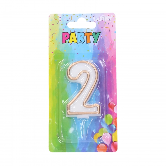 Party svijeća 2 - zlatna