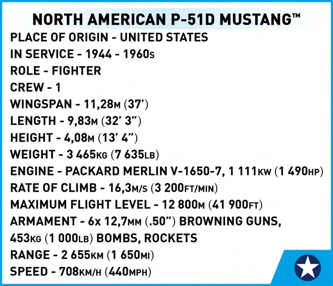 Građevni set aviona P-51D Mustang COBI