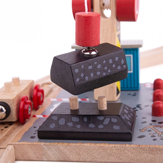 Bigjigs Rail Ugljenokop s dizalicom