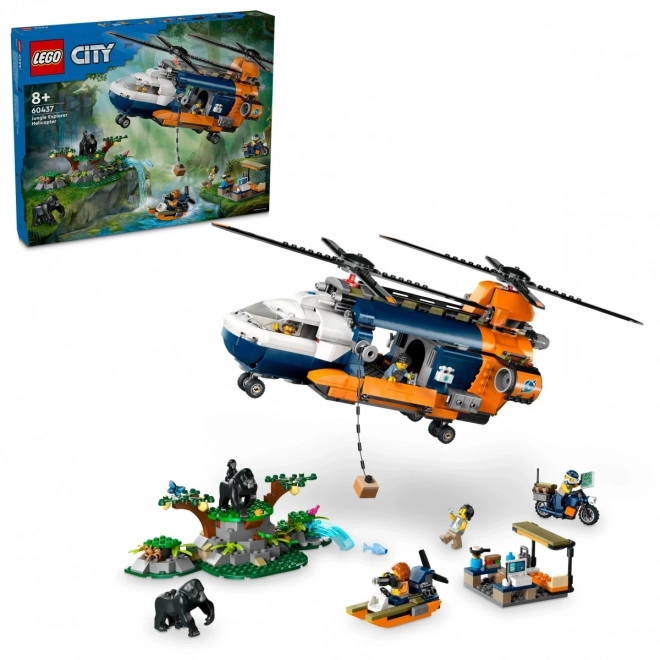 LEGO City 60437 Helikopter za istraživanje džungle u baznom kampu
