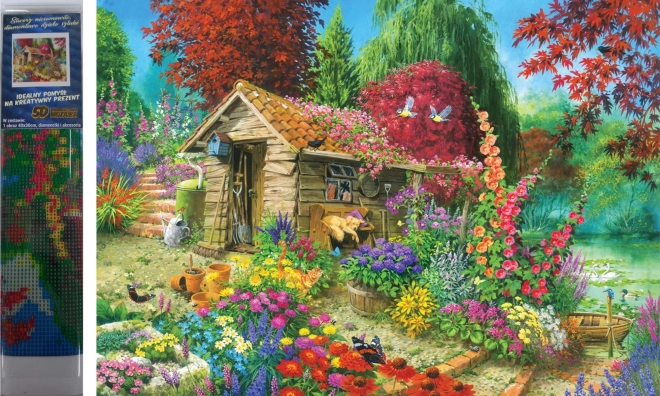 Set za dijamantno slikanje - kućica u vrtu