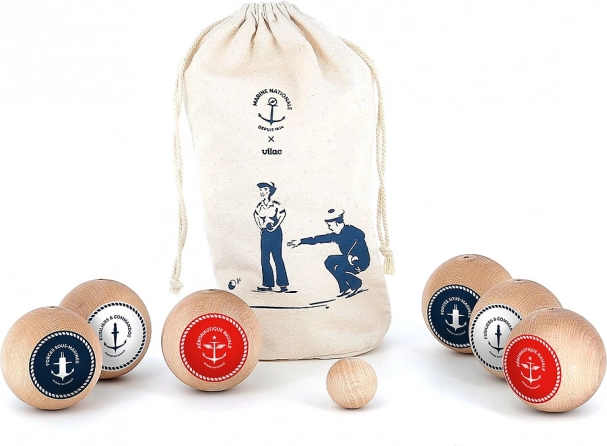 Vilac pétanque Mornarica – drveni set za djecu i odrasle