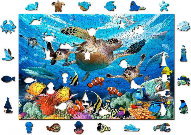 WOODEN CITY Drvene puzzle Život u oceanu 505 dijelova