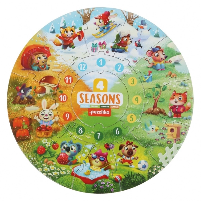Puzzlika Četiri godišnja doba dječja edukativna puzzle