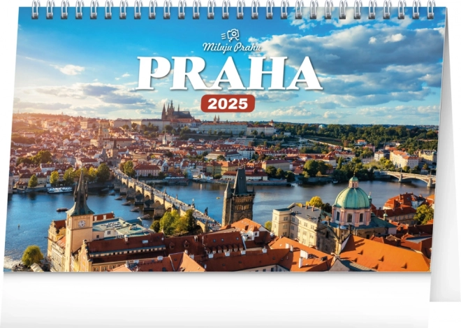 NOTIQUE Stolni kalendar Prag – Volim Prag 2025, 23,1 x 14,5 cm