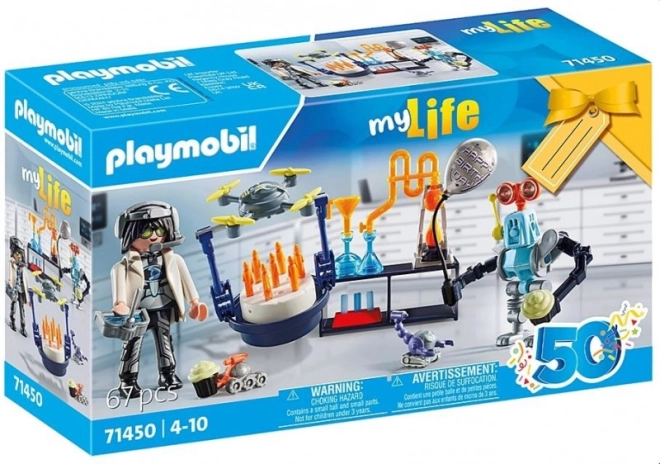 PLAYMOBIL poklon set: znanstvenik s robotima