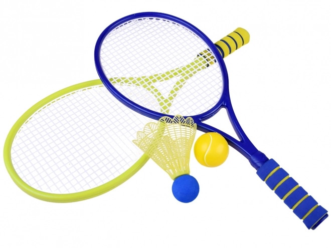 Set za badminton i tenis s pjenastim lopticama i košaricama