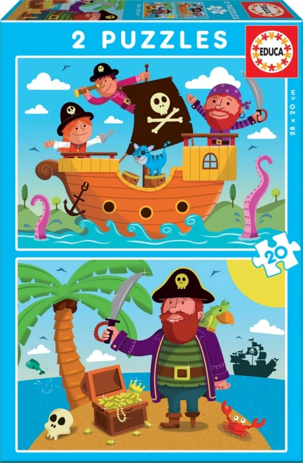 Educa puzzle Pirati 2x20 dijelova