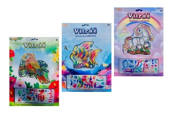 Kreativni vitraž za djecu 13x13 cm