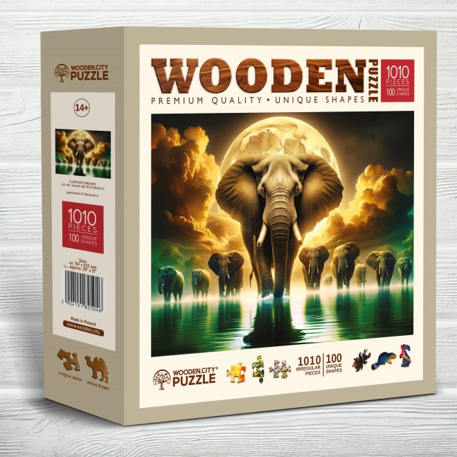 WOODEN CITY Drvene puzzle Slonji snovi 1010 komada