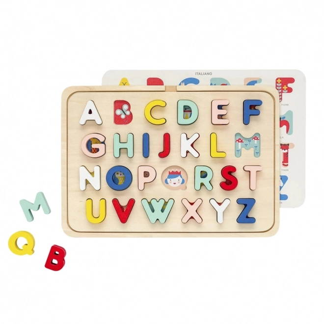 Petit Collage Drvene puzzle abeceda