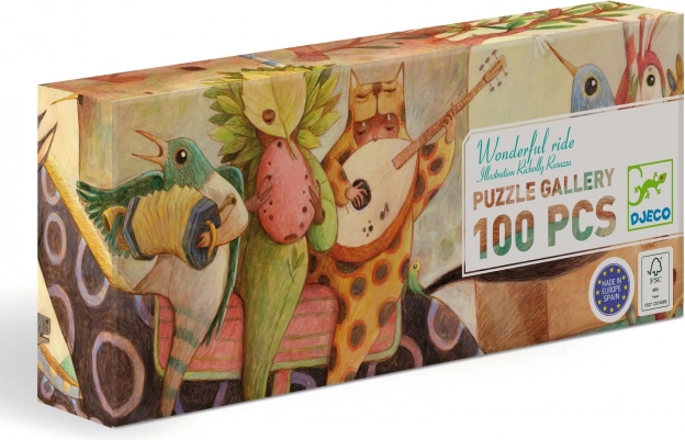 Panoramske puzzle DJECO Wonderful Ride 100 dijelova