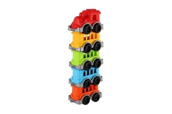 Lokomotiva/Vlak + 4 vagona plast u mreži 5x24x10cm
